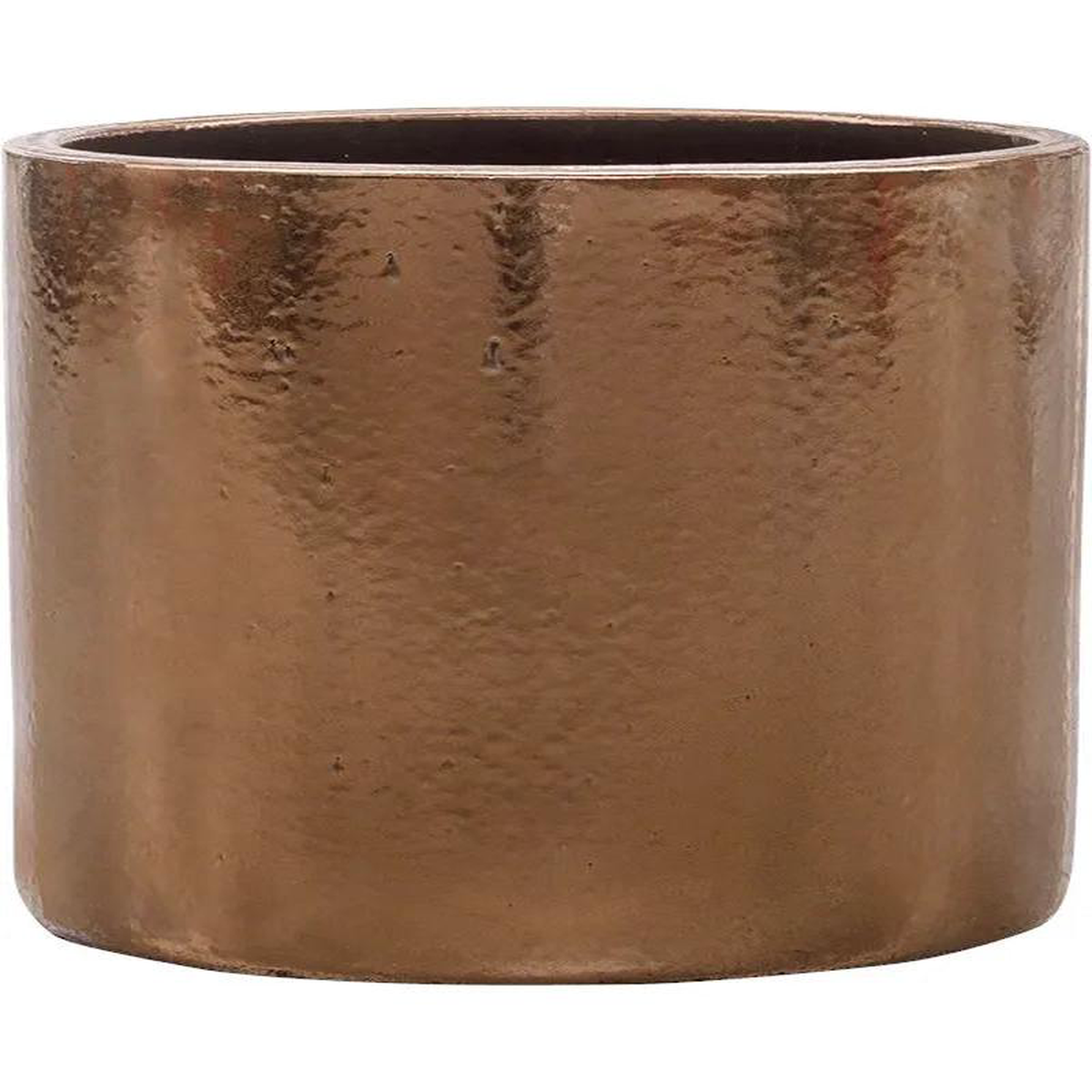 Cylinder Plant Pot 40cm Height 35cm Dia Pot Gold