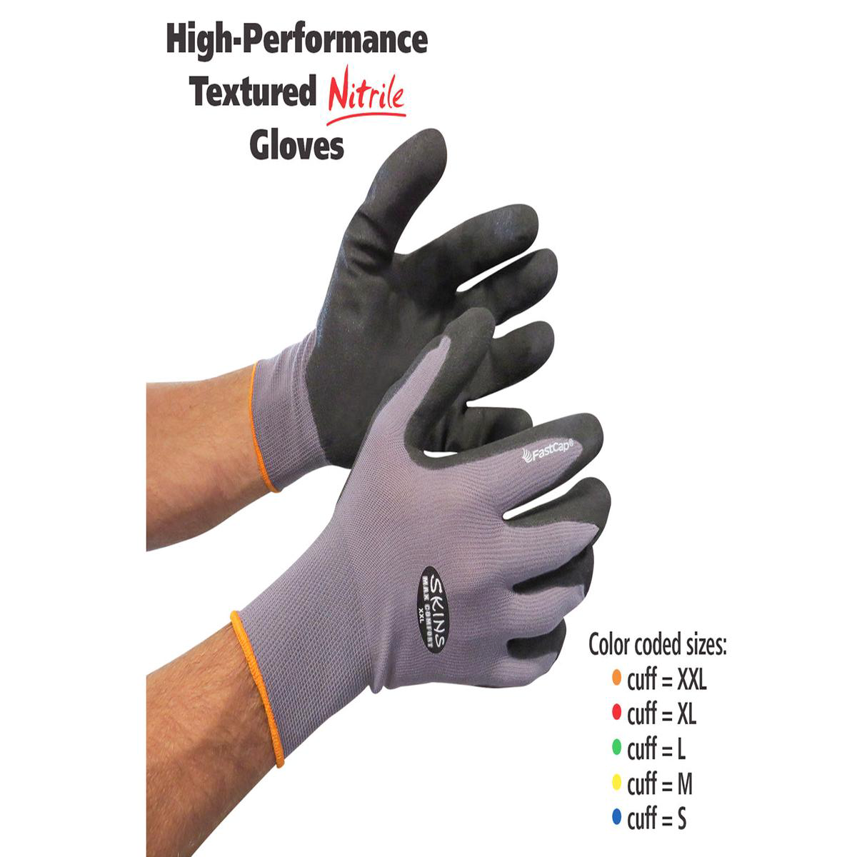 FastCap Skins Work Gloves 8211 Nitrile Coated Palms