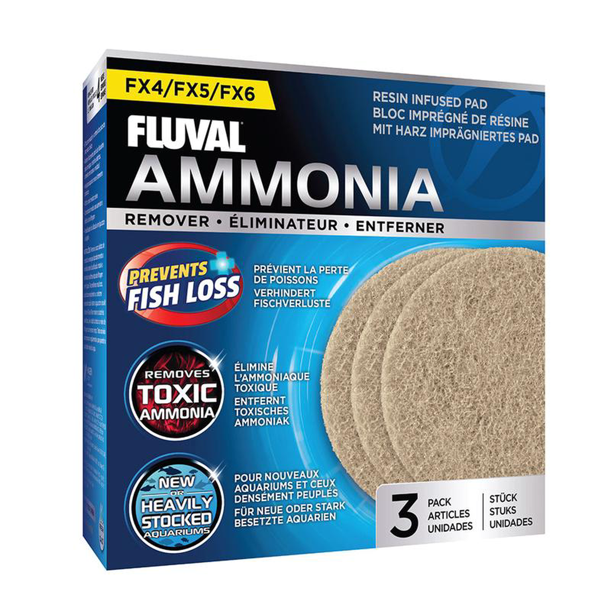 Fluval F F F Ammonia Remover Pad 3 Pack