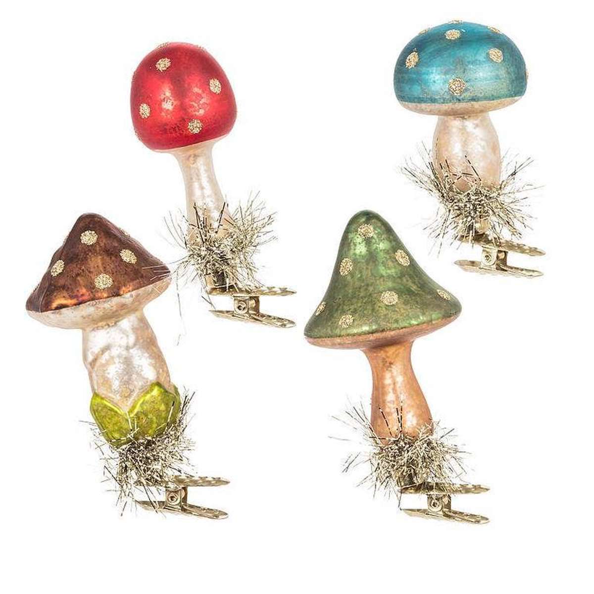 Vintage Mushroom Clip Blue