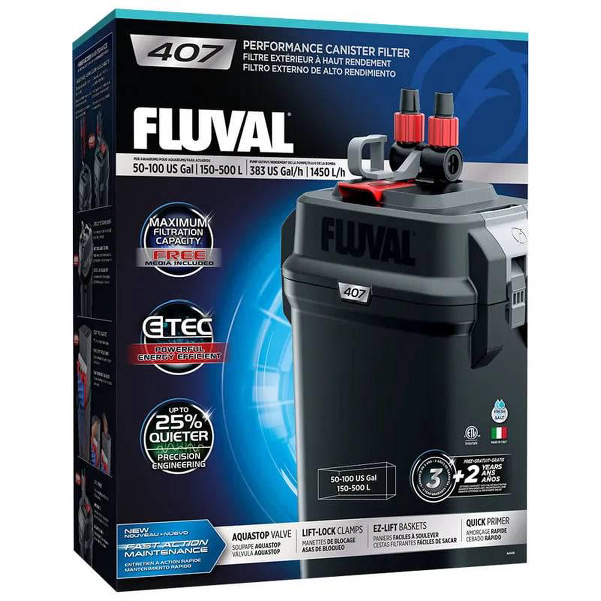 Fluval 407 External Canister Filter 150-500 L