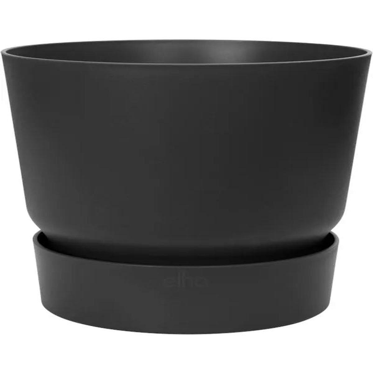 Greenville Plant Pot 50cm Height 44cm Dia Round Living Black