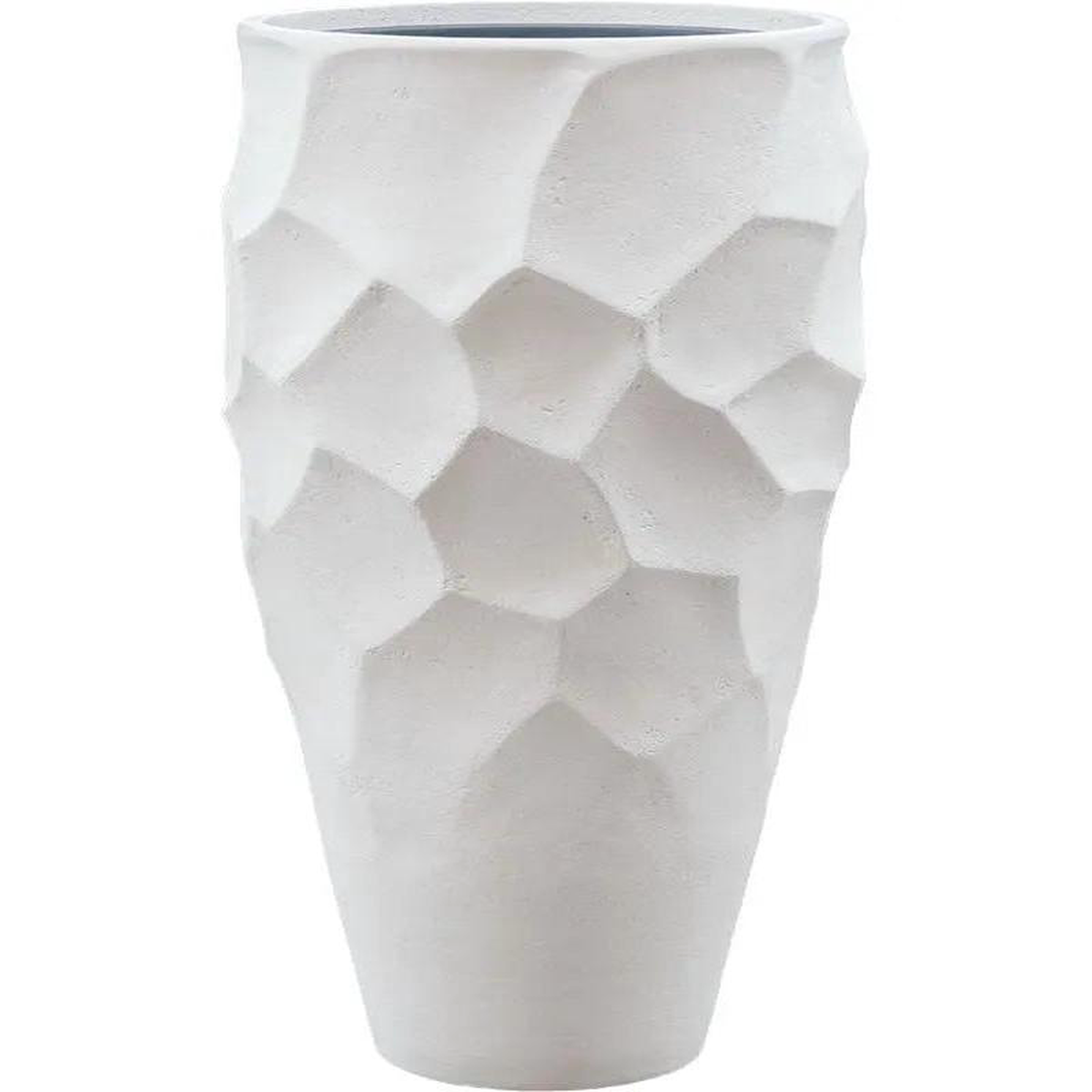 Baq Polystone Nathan James Plant Pot 90cm Height 27cm Dia Partner White (with liner)