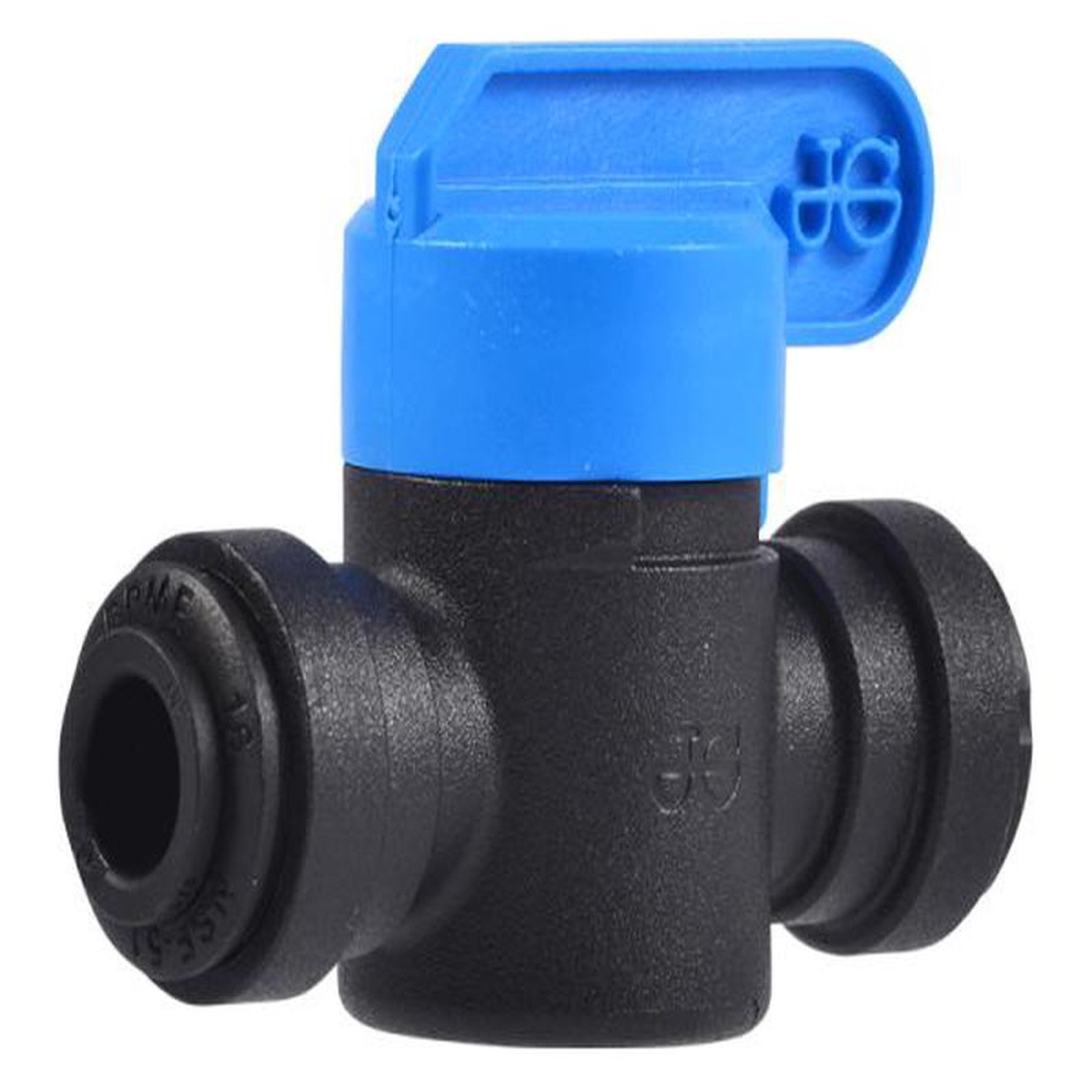 John Guest Reverse Osmosis RO Fitting 8211 PPSV040808E Black Straight Shut-off Valve 14 Inch