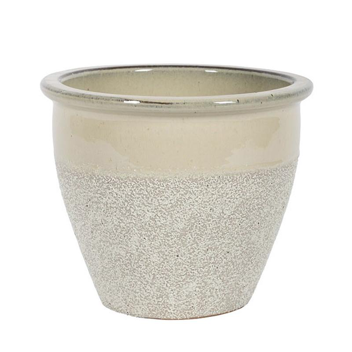Lucca 26I Cream Round Planter