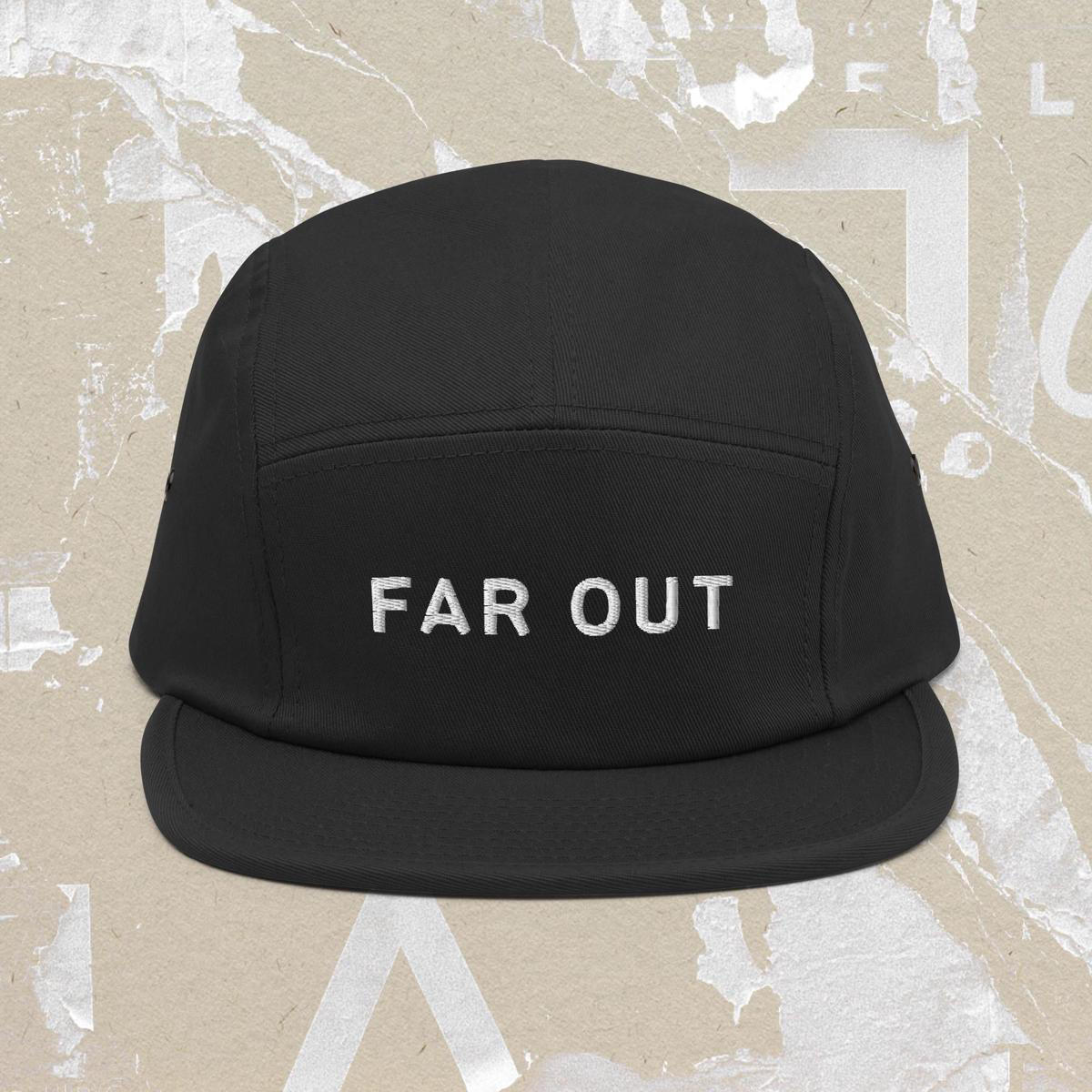 Far Out Five Panel Cap 8211 Black