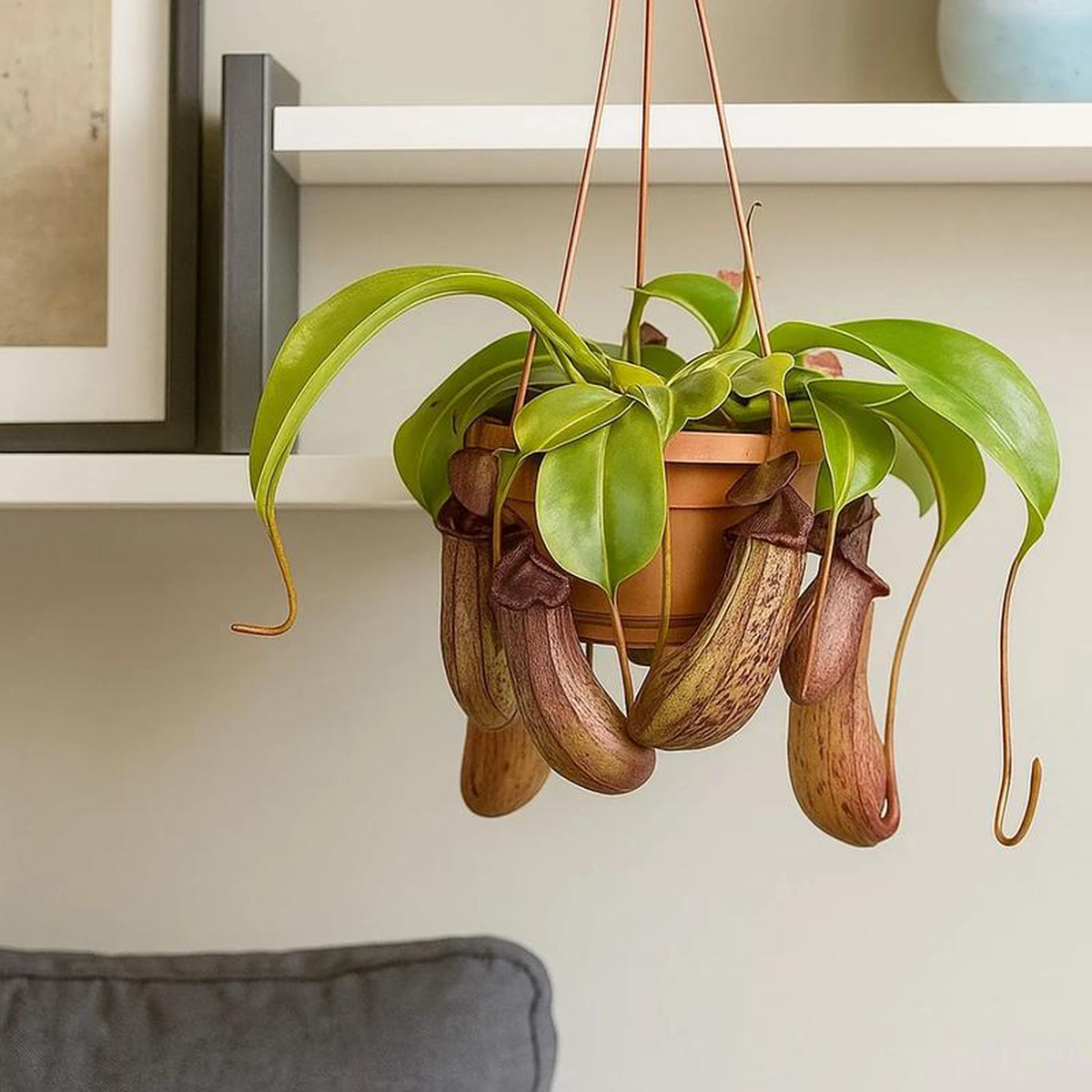 30 8211 40cm Nepenthes Rob in Hanging Pot Monkey Jars 14cm Pot House Plant