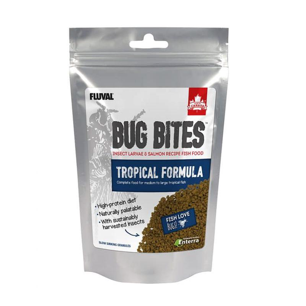 Fluval Bug Bites Tropical Granules 125g (14-2mm)
