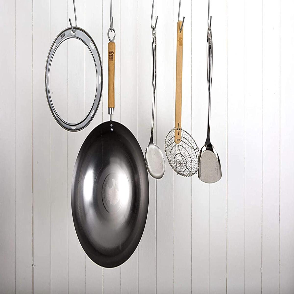 School of Wok 128221 Wok Lid Lightweight Aluminum Dome-Shaped for Steaming Bamboo Handle Suitable for Non-Stick 038 Carbon Steel Woks 12in30cm