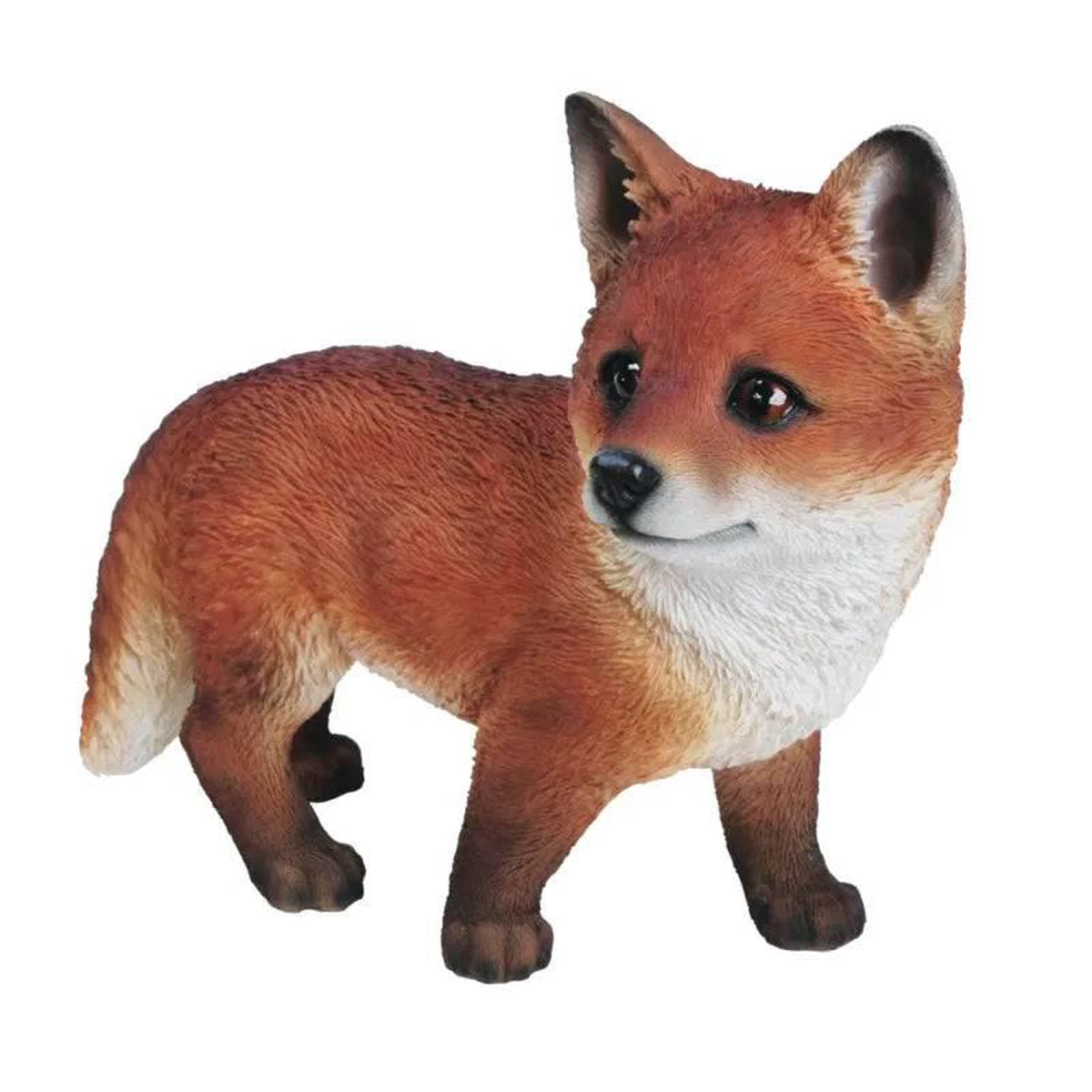 Real Life Standing Fox Cub D Resin Ornament by Vivid Arts