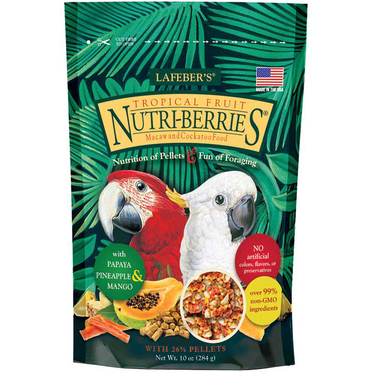 Lafeber Tropical Fruit Nutri-Berries for Macaws 038 Cockatoos 8211 10oz