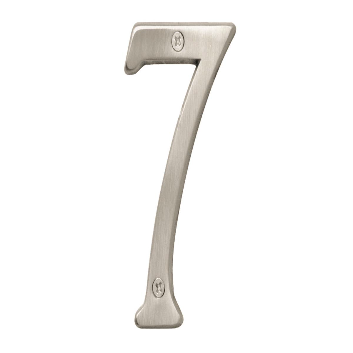 7 Satin Nickel House Number 8211 48221 Size