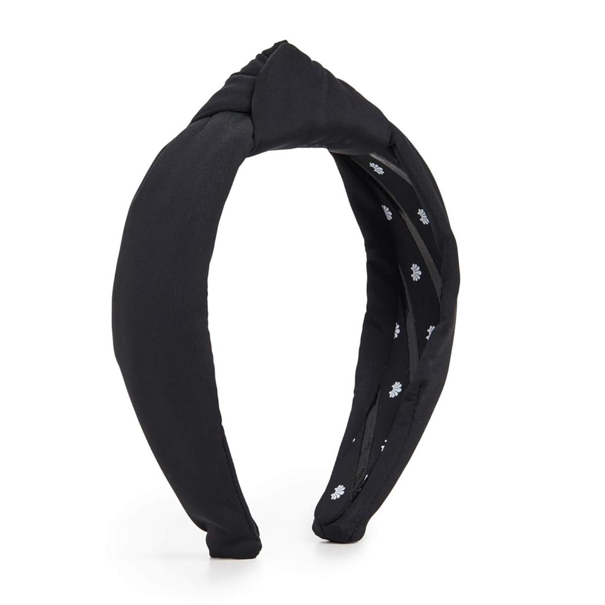 Lele Sadoughi Women8217s Neoprene Knotted Headband Jet Black One Size