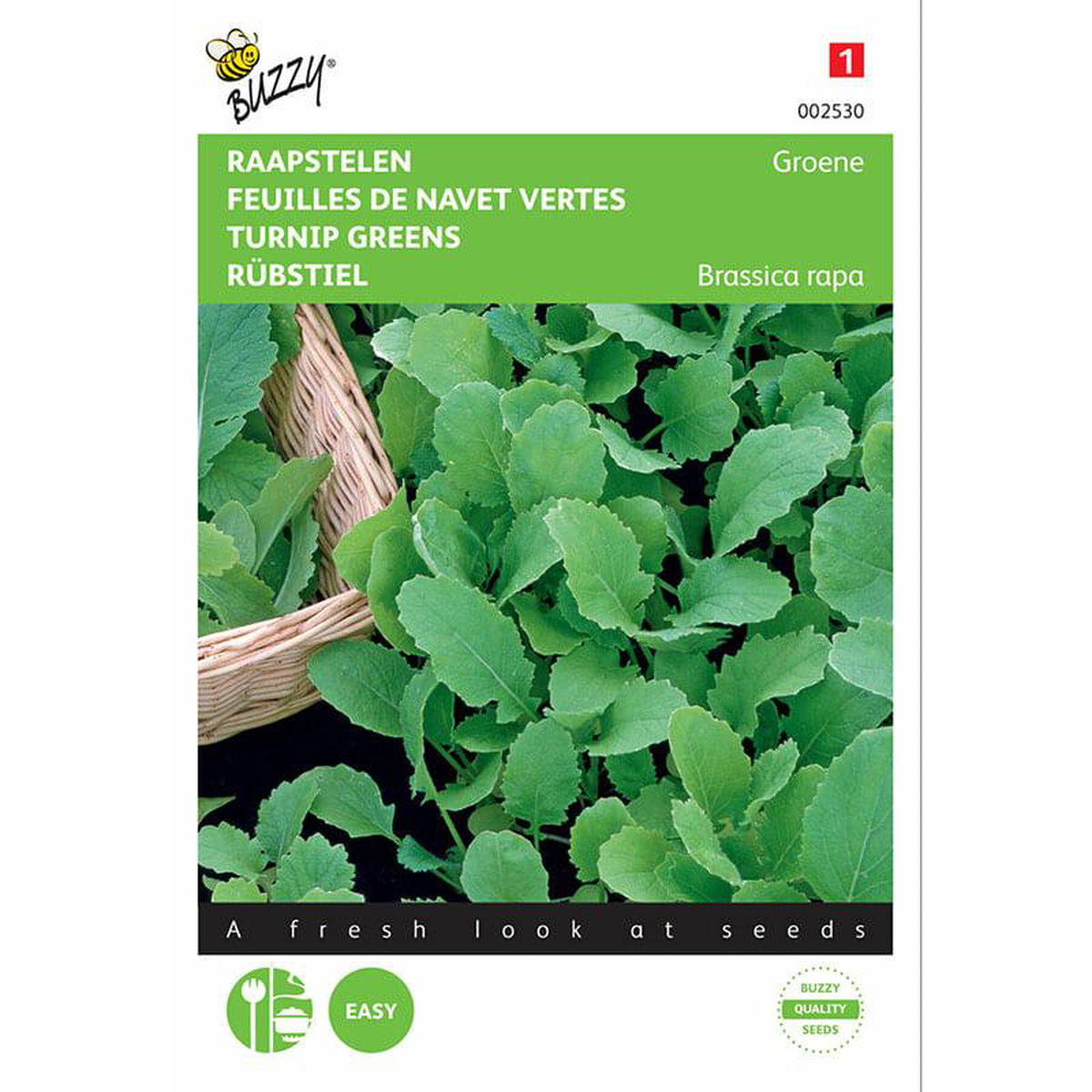 Buzzy Turnip Greens Leaves Green Seeds