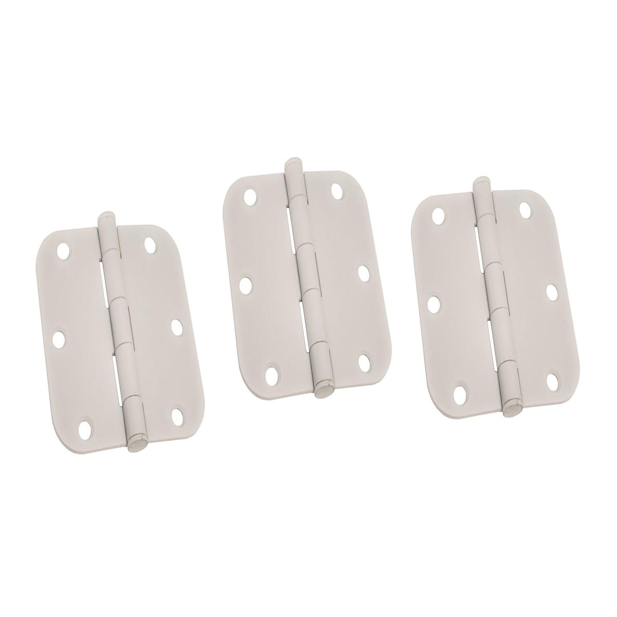 Three of 3-128221 White Finish Door Hinges 8211 588221 Radius