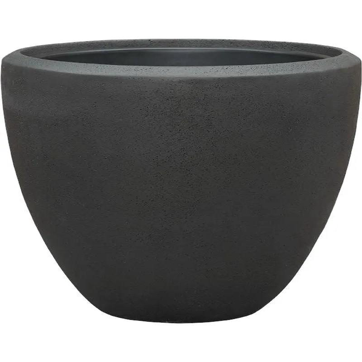 Baq Polystone Plain Plant Pot 50cm Height 41cm Dia Couple Smoke (with liner)