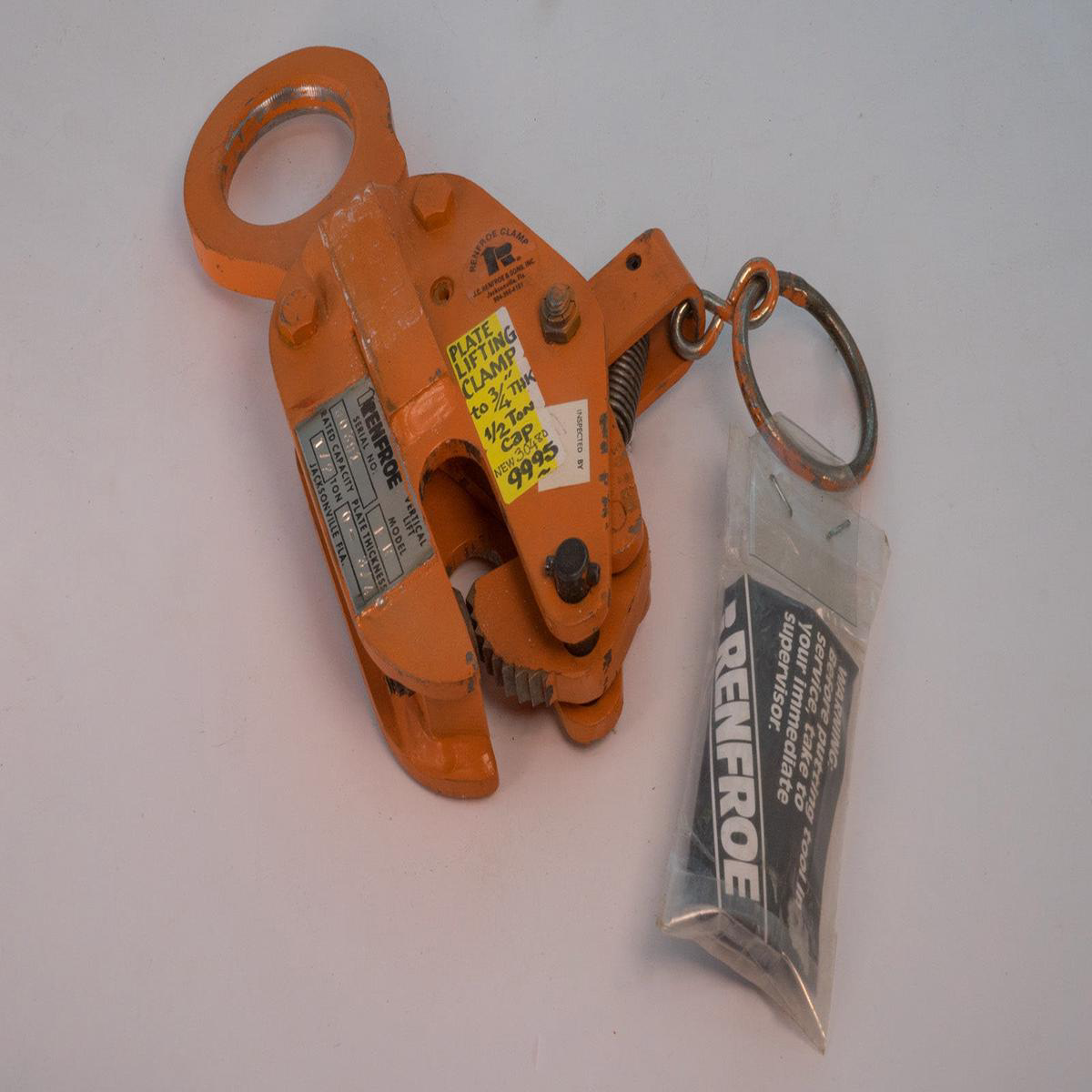 Renfroe Plate Lifting Clamp 8211 12 Ton Capacity