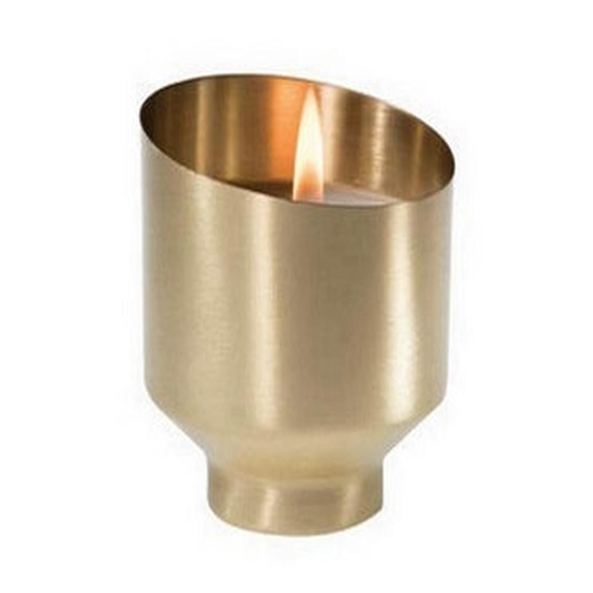 Aromatique Tique 038 Stone 4 oz Brass Votice Scented Candle (Mandarin Rosemary)