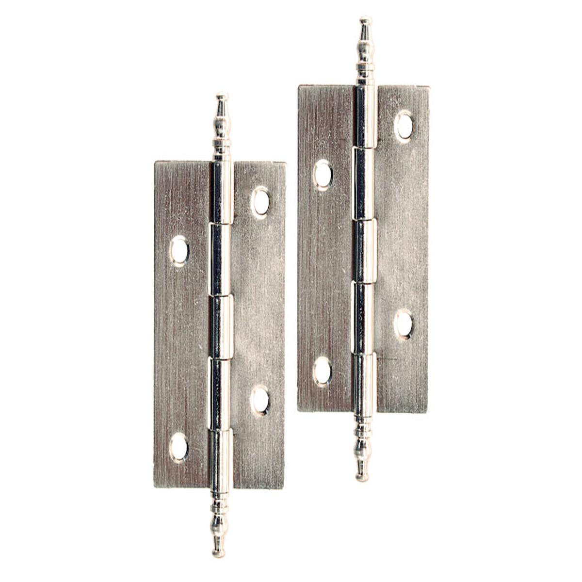 Plated Steel Steeple-Tip Cabinet Hinges 2-128221 x 1-588221 8211 Brushed Nickel