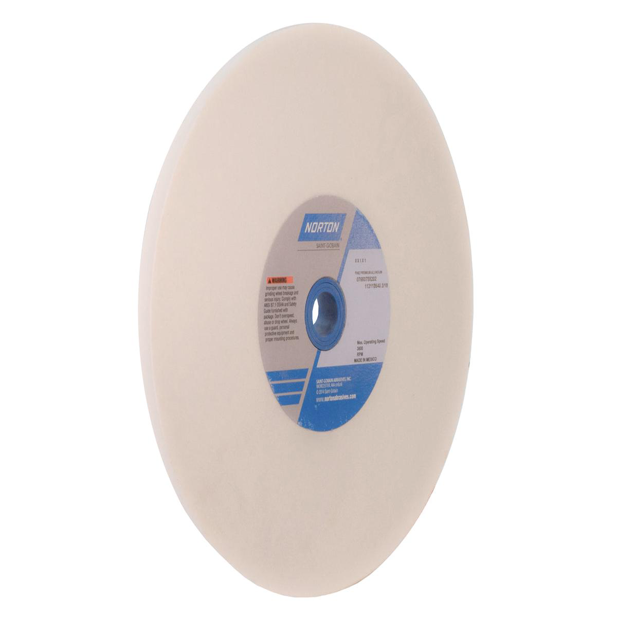 Norton 88221 Aluminum Oxide Bench Grinding Wheel 18221 Thick 8211 100 Grit