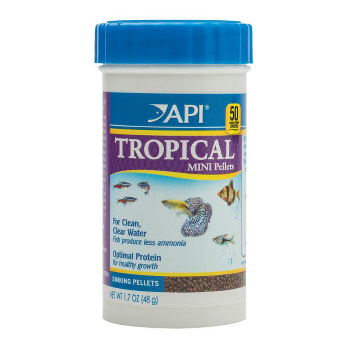 API Tropical Mini Pellets Fish Food 17 oz