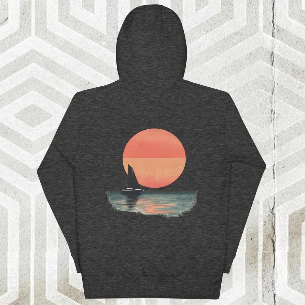 Far Out 1970s Sunset Hoodie 8211 Charcoal Heather 3XL