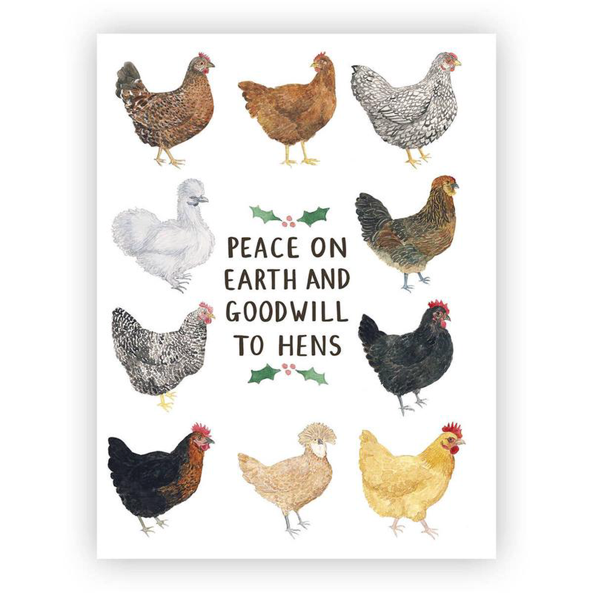 Chickens Holiday Greeting Card