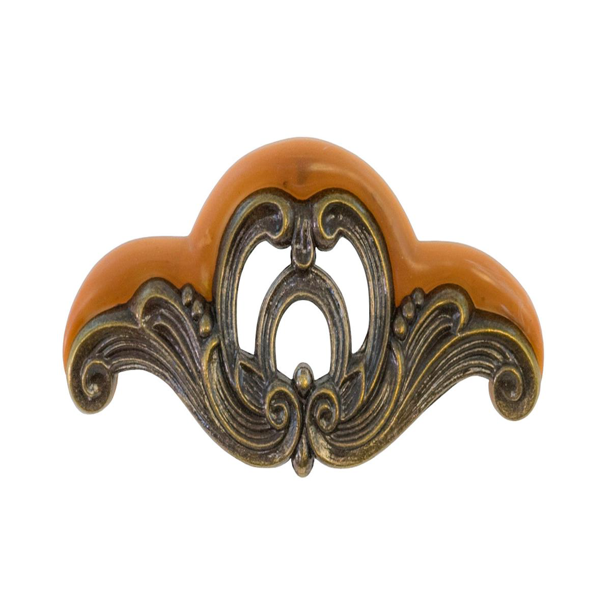 Waterfall-Style Drawer Pull With Bakelite 4-128221 on Centers