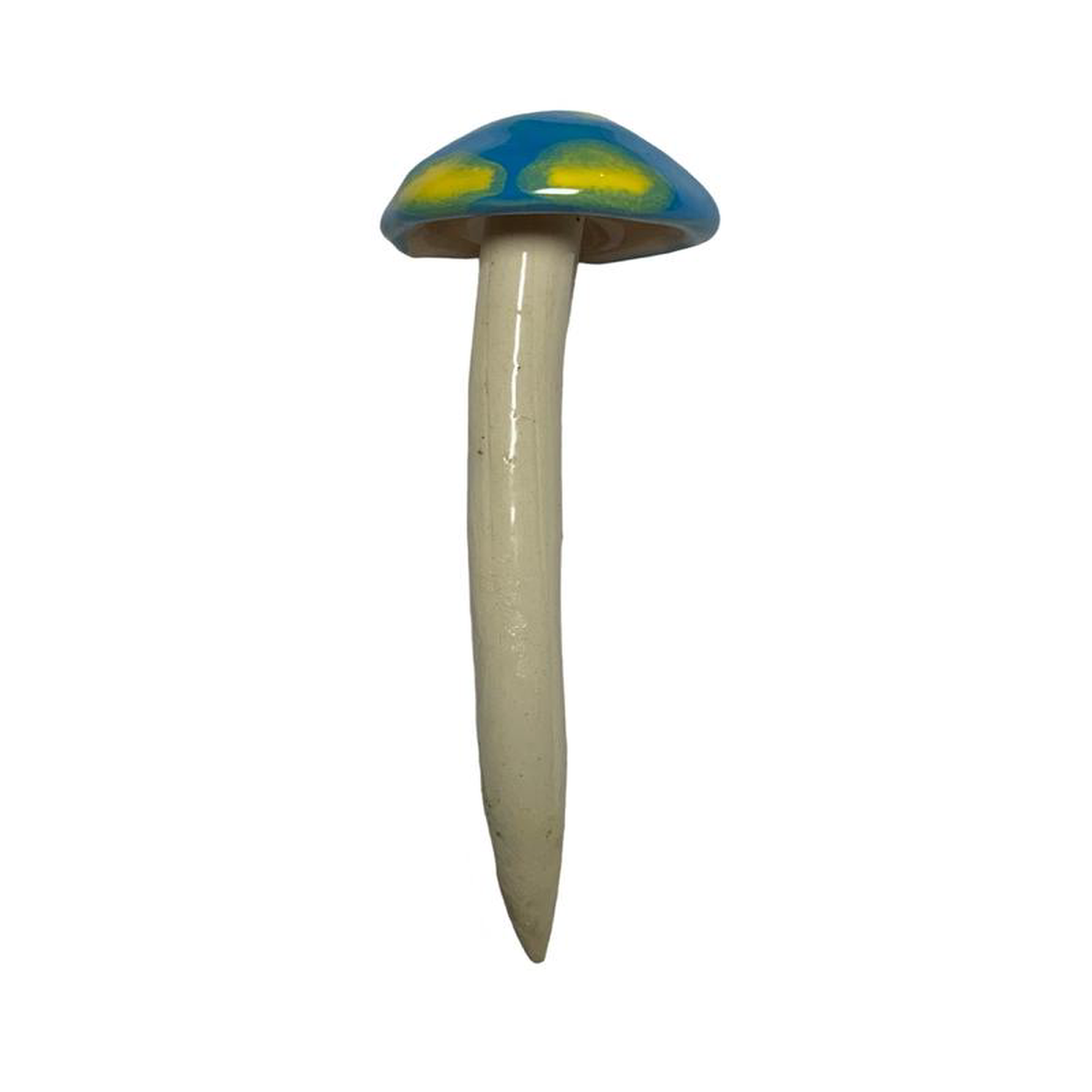 Ceramic Mushroom 9 Inch White