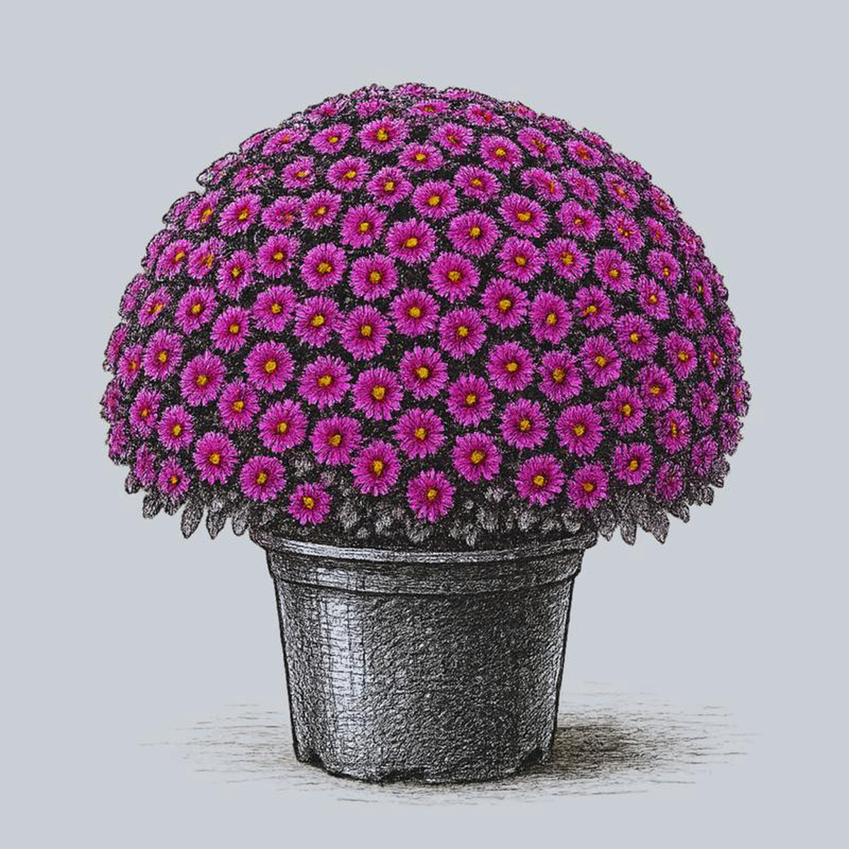 Chrysanthemum 9 inch Pot