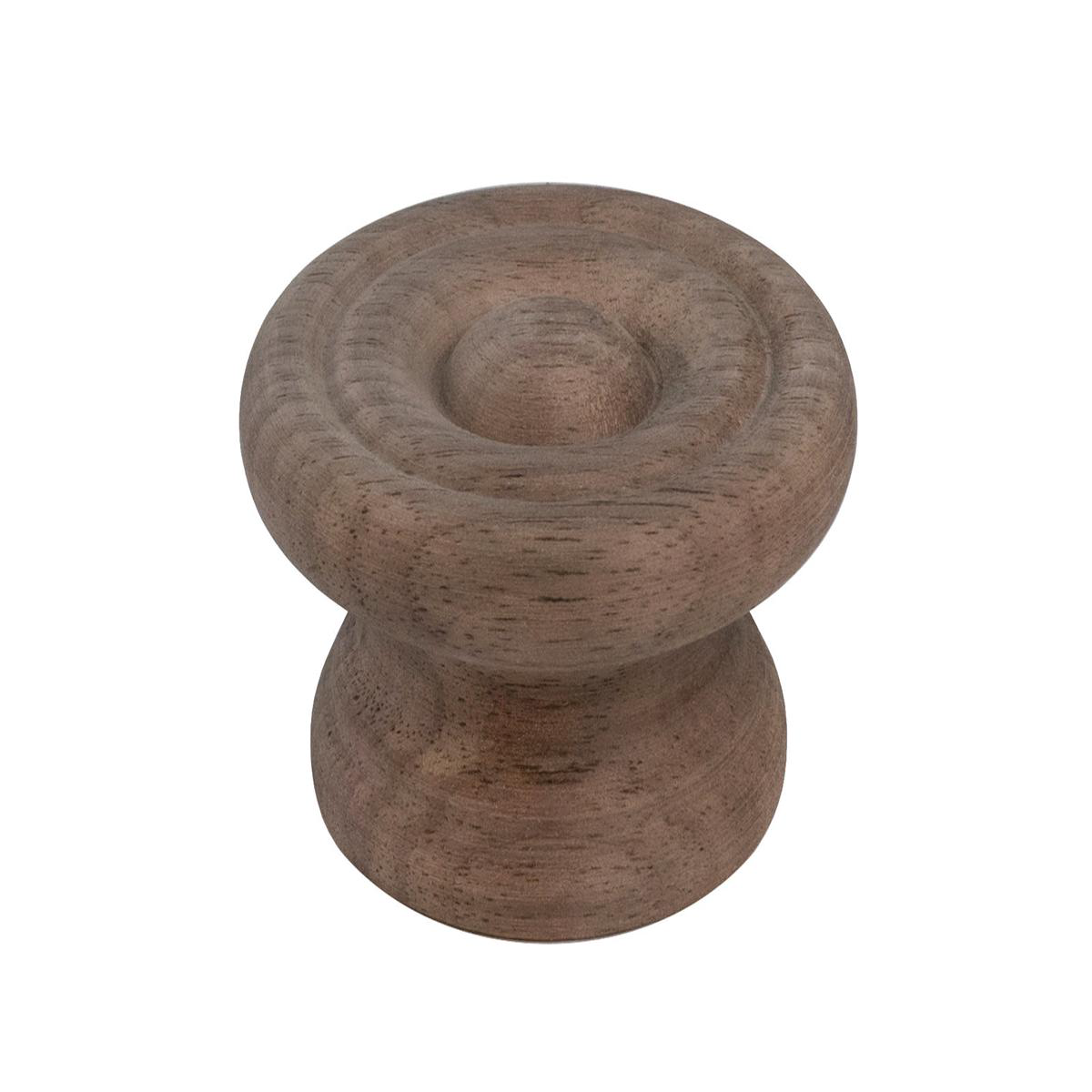 Walnut Wood Cabinet Knob with Ring-Design 8211 28221 Diameter Knob