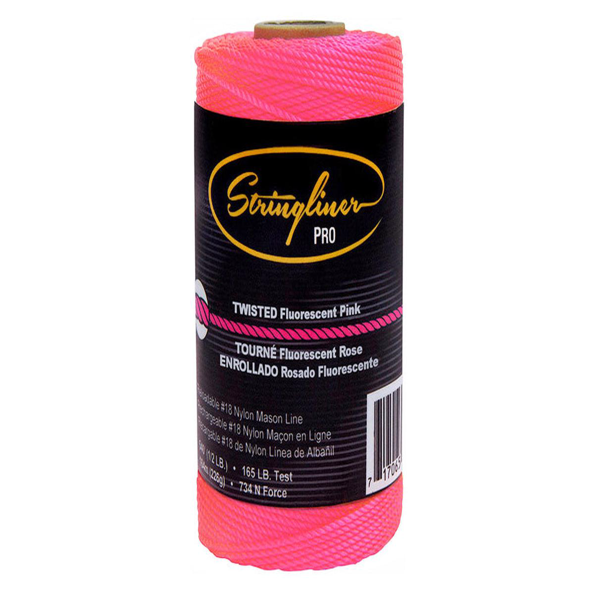 Stringliner Twisted Mason Line 8211 Fluorescent Pink 8211 5408217 (12 lb) length roll
