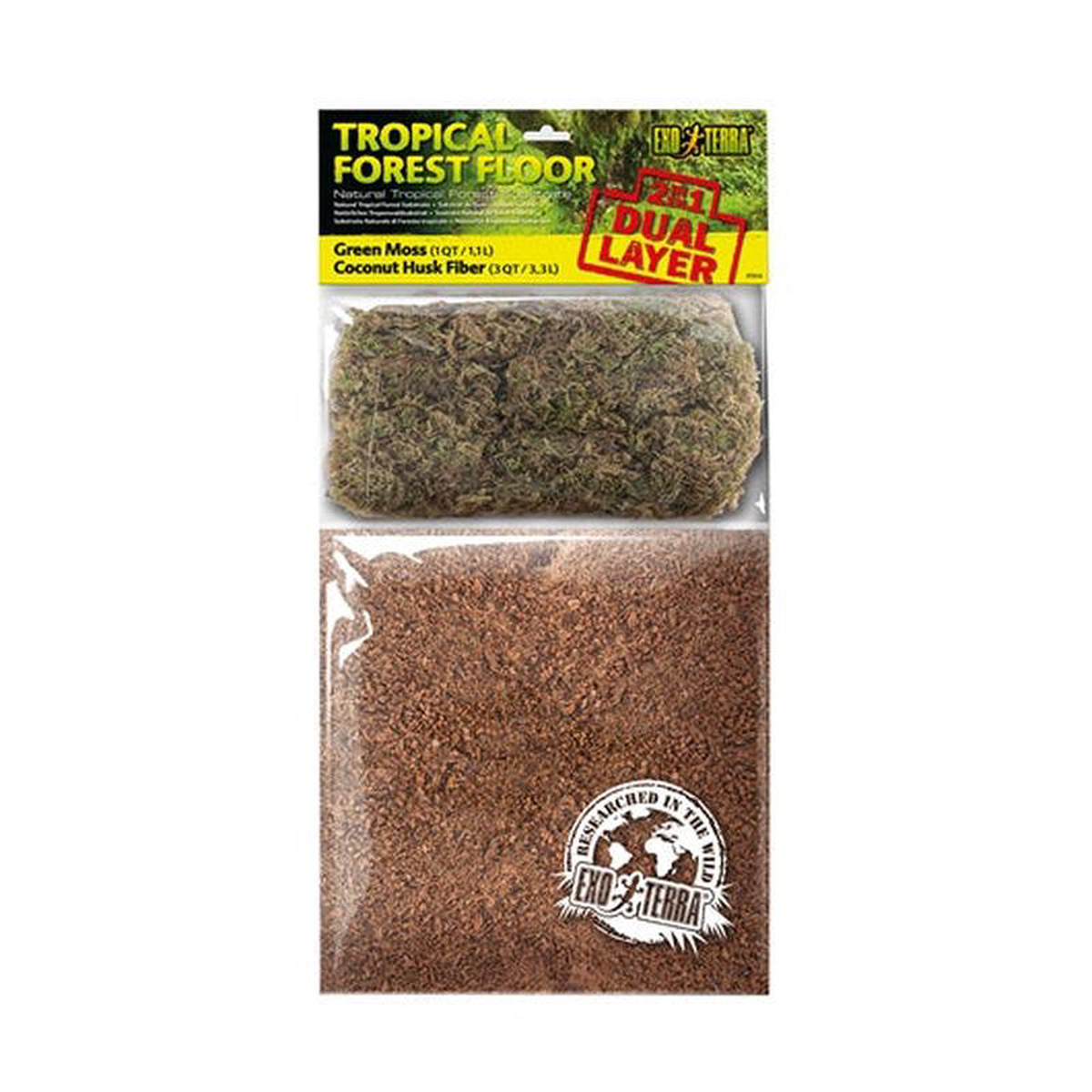 Exo Terra Tropical Forest Floor Substrate with Leaf Litter