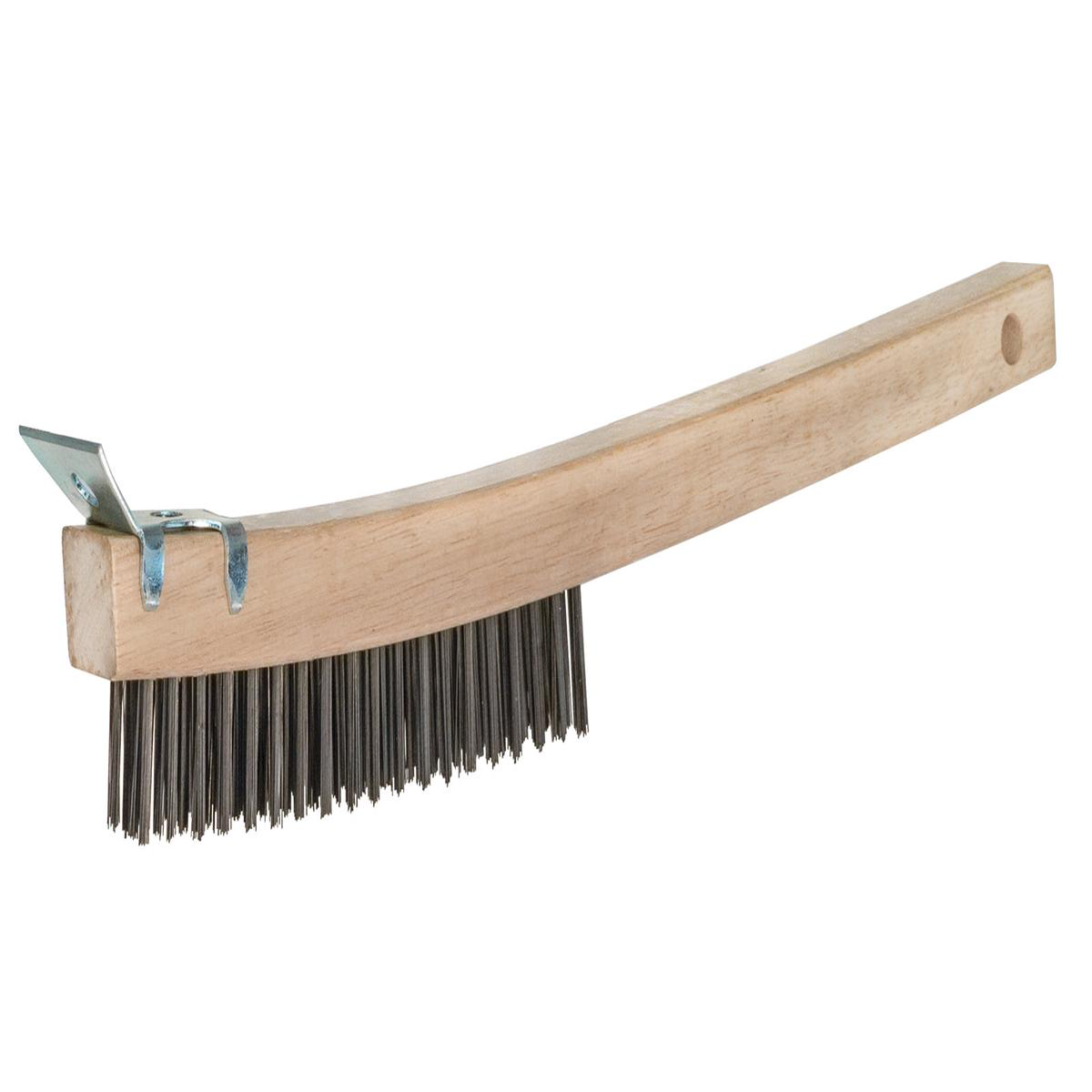 148221 Long Carbon Steel Scratch Brush 038 Scraper with Wooden Handle 348221 Width x 1-188221 Trim