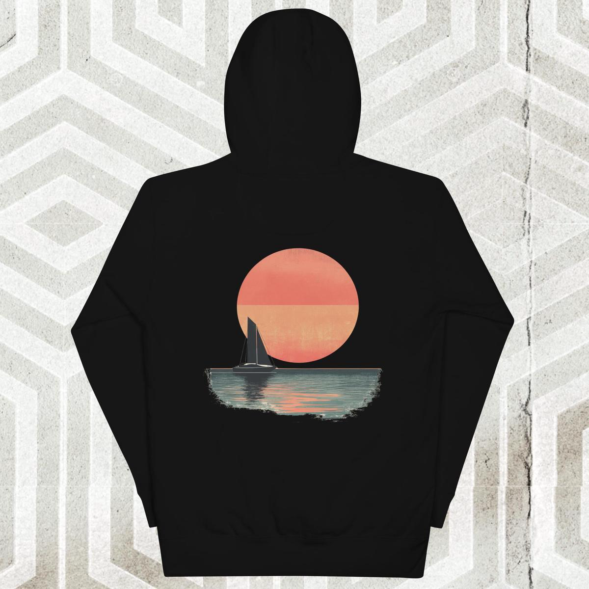 Far Out 1970s Sunset Hoodie 8211 Black 2XL