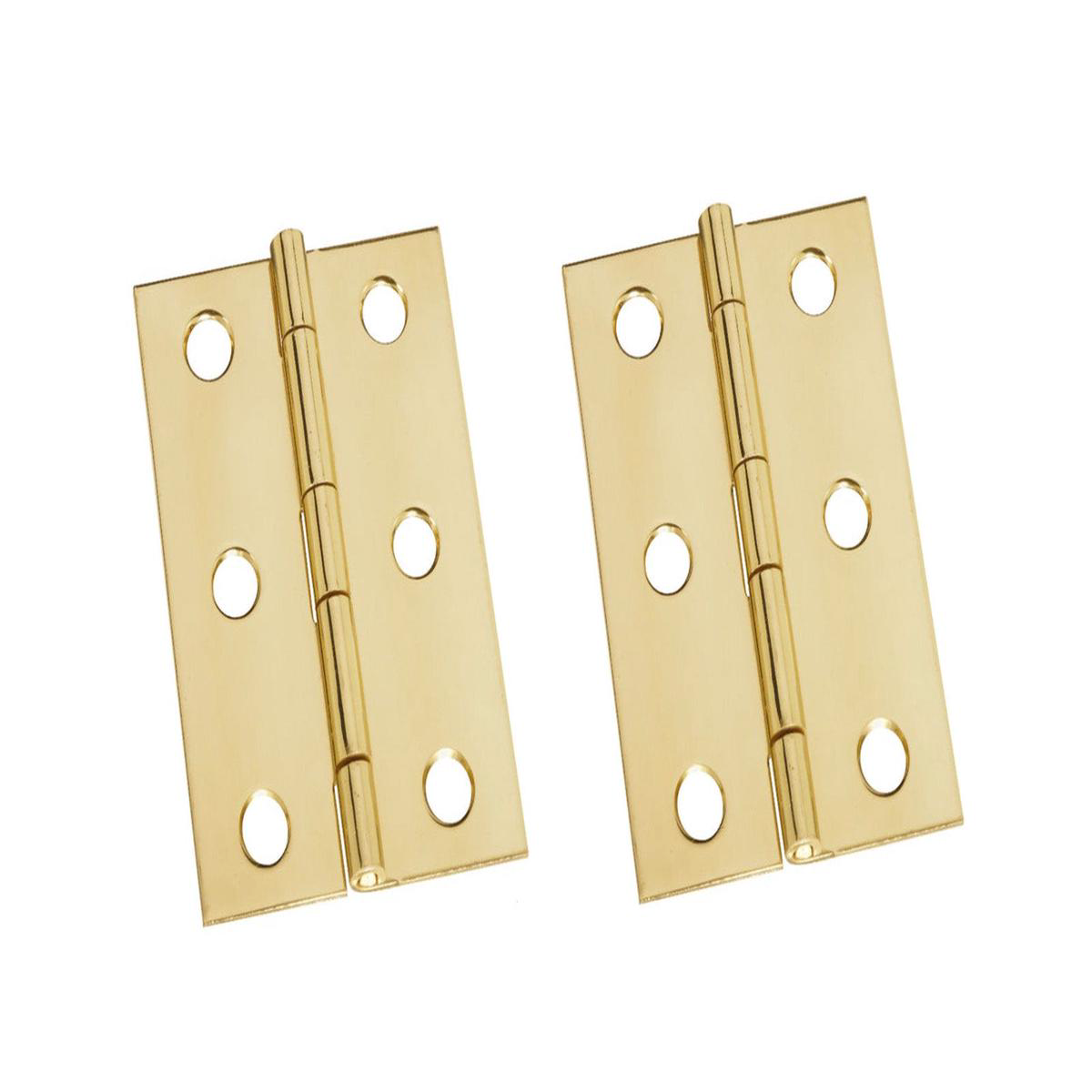 2-128221 x 1-348221 Solid Brass Hinges 2 Pack