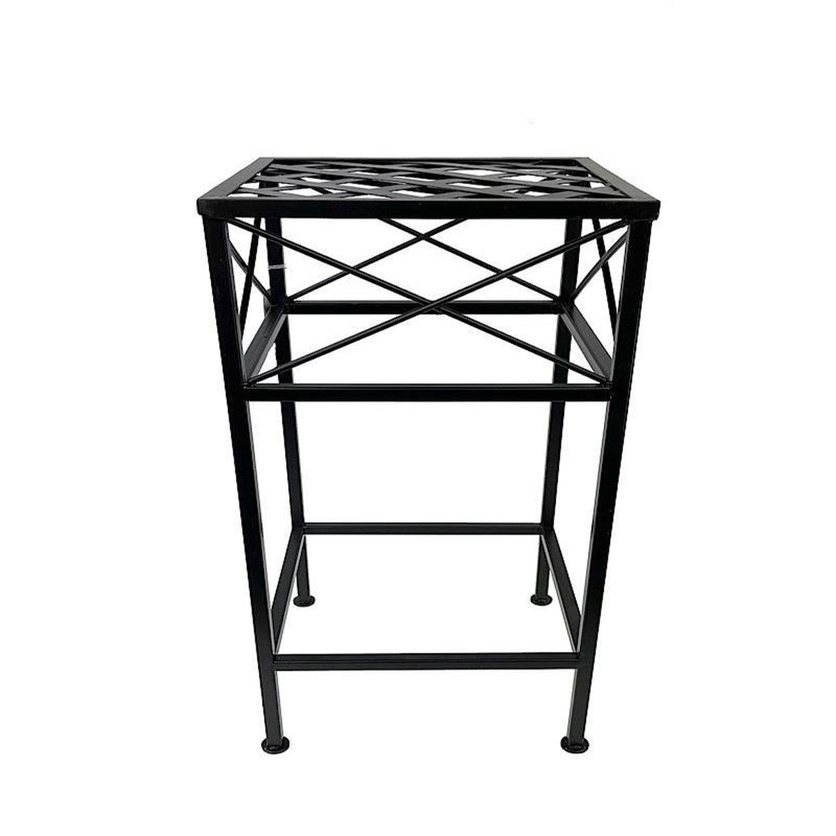 Nested Cross Hatch Plant Stand 21 Inch