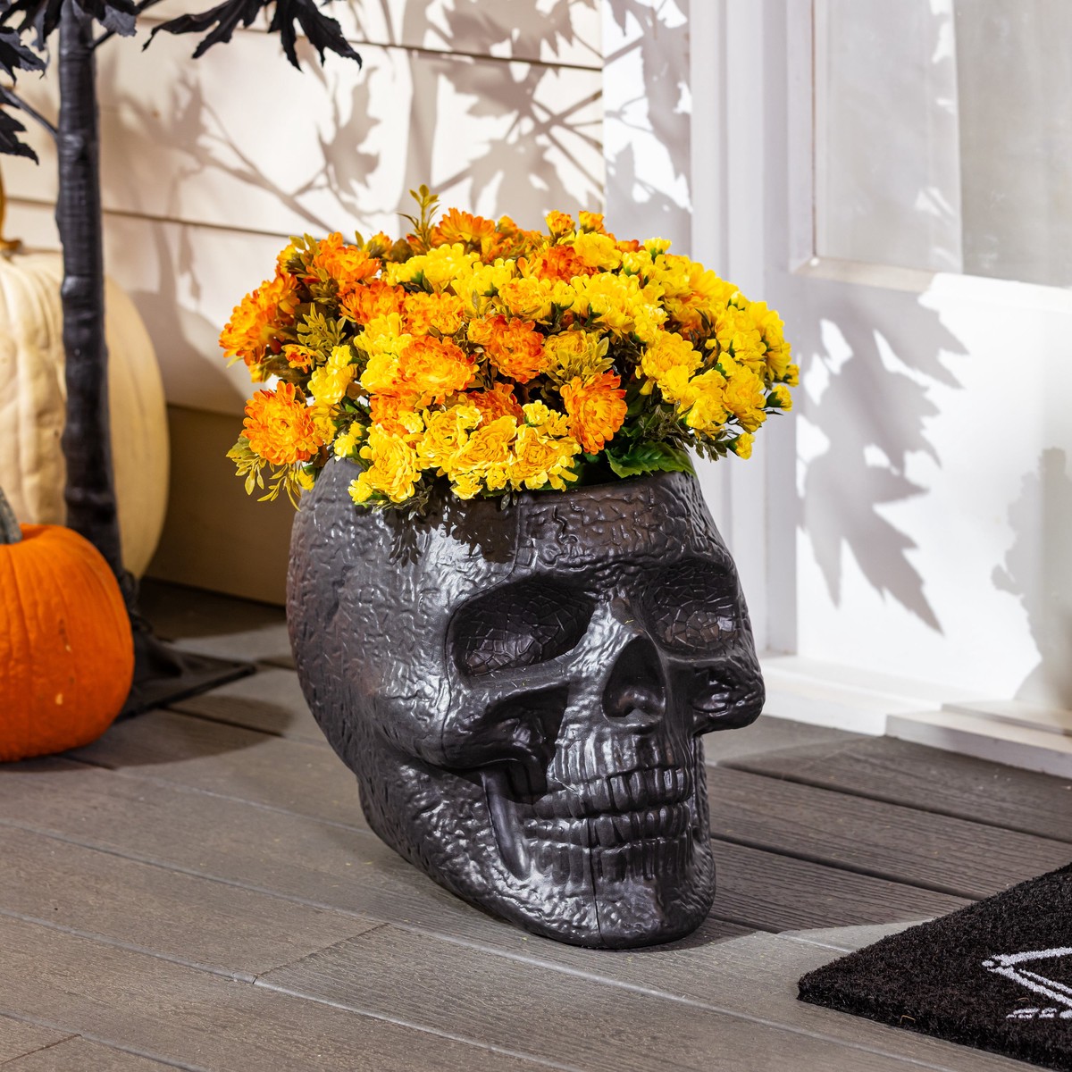 11 Skull Shaped Planter and Halloween Candy Holder